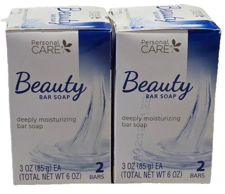 Lot of 2 Personal Care Deeply Moisturizing Beauty Bar Soap 4 Bars 3 oz each DBF