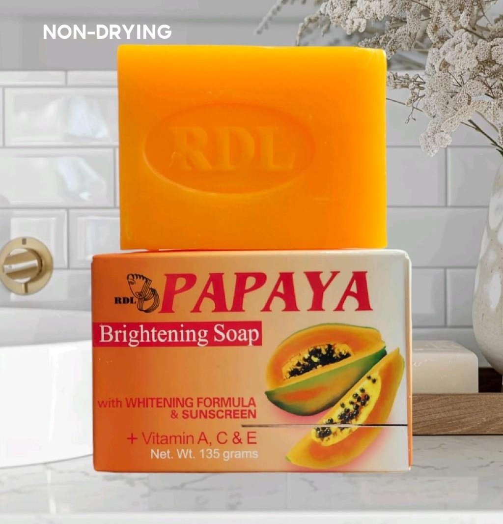 RDL Papaya Whitening Soap 135g +Sunscreen With Vitamin A,C & E