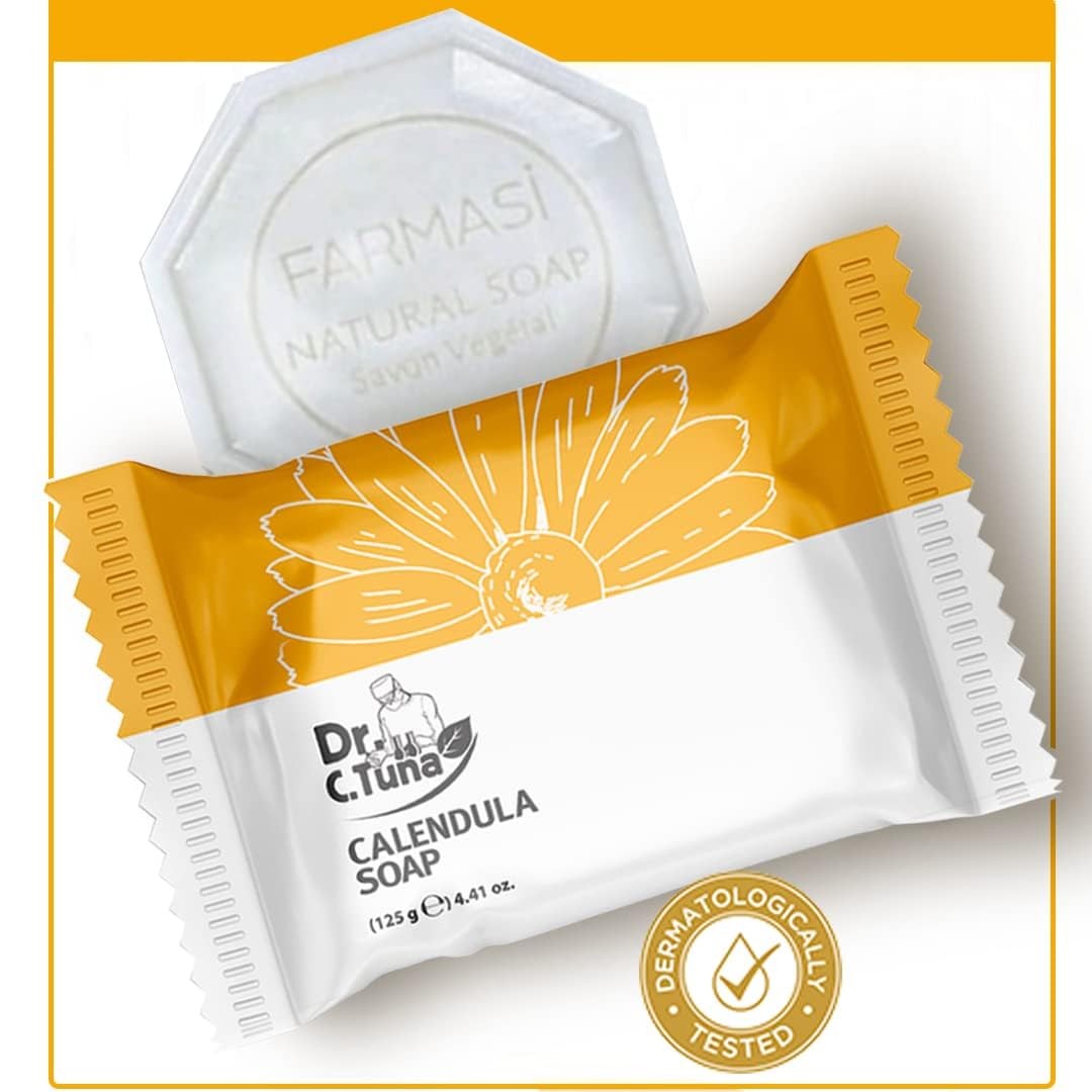 Dr. . Tuna Calendula Soap Bar, Calendula Oil and Chamomile Extract Formula fo…