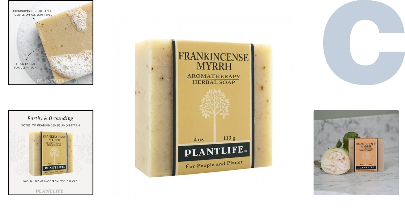 Organic Frankincense Myrrh Bar Soap – Cruelty-Free Moisturizing Cleanser 4oz