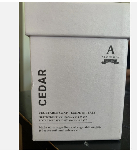 ALCHIMIA | FINE Vegetable Soap | Made in Italy | 3 X 5.25 oz