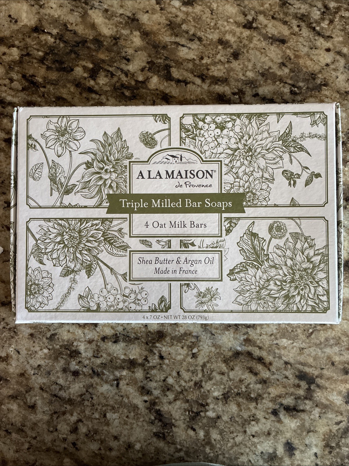 A La Maison Triple Milled Soap Set France Oat Milk Shea Butter Argan Oil Organic