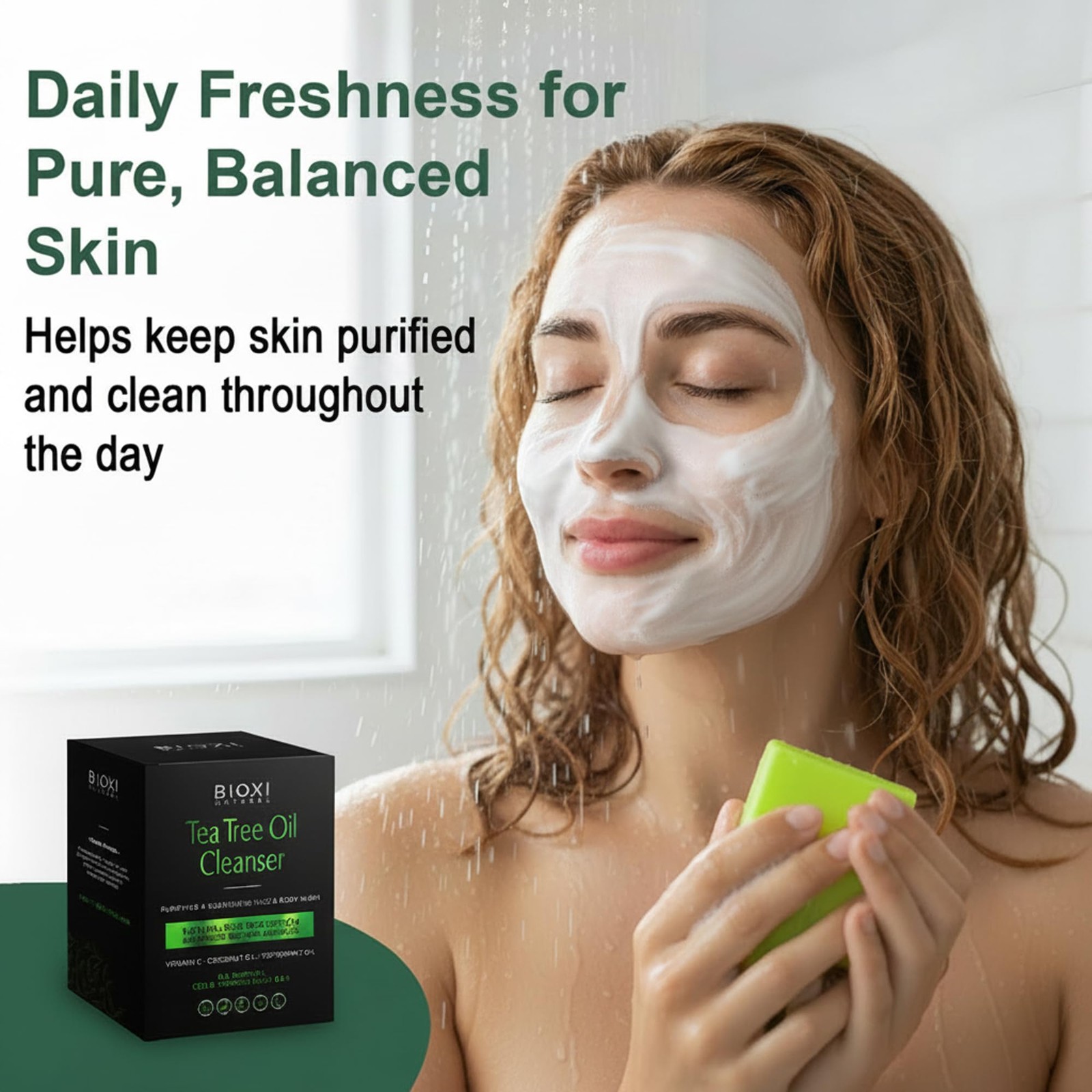 Tea Tree Oil Soap Bar – Advanced Restore & Deep Cleansing, Exfoliation & Natu…