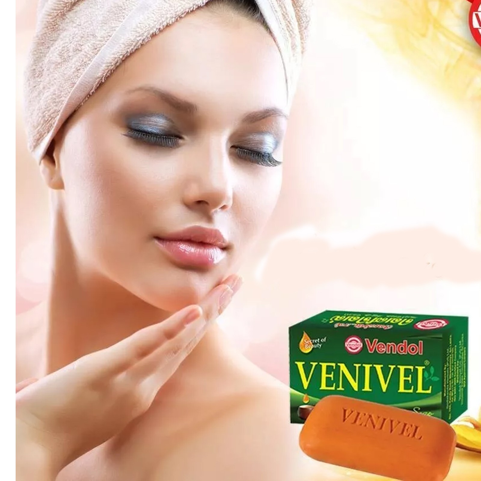 Vendol Venivel Soap Ayurveda Beauty Herbal Natural Skin Soap for a Gold skin 80g