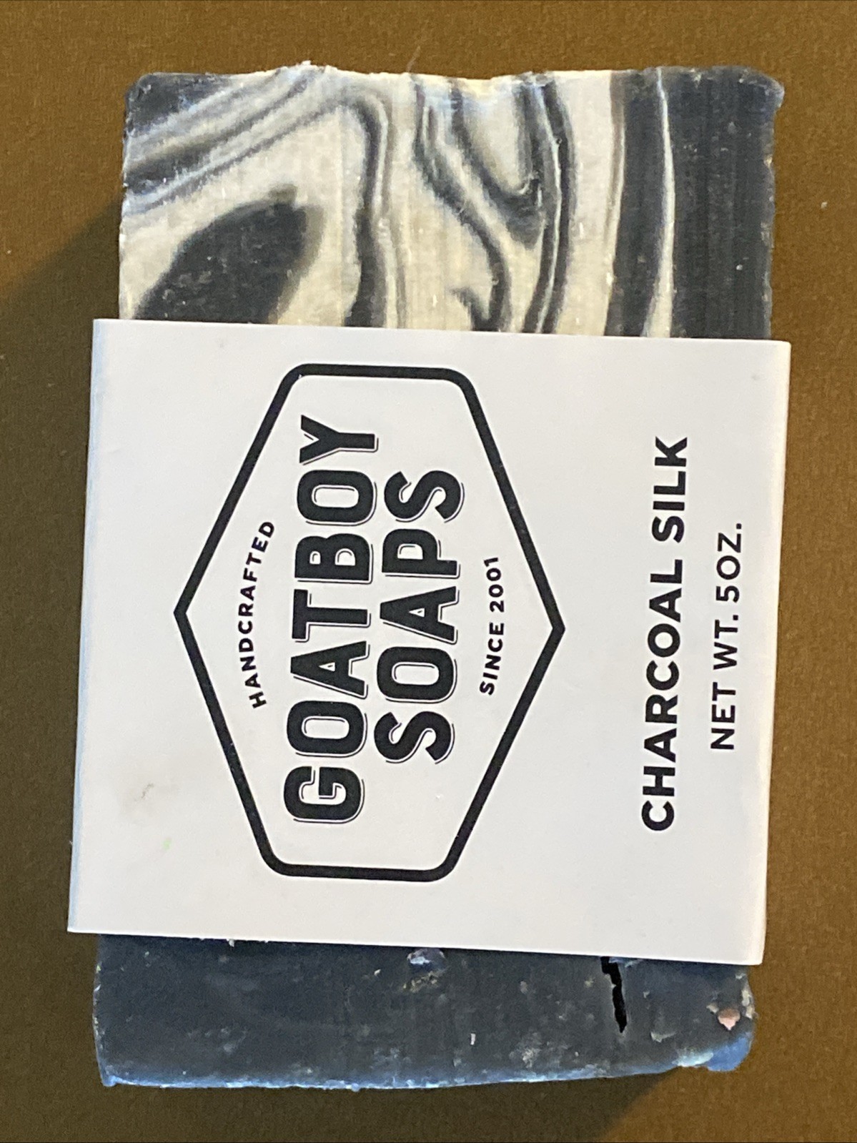 Handcrafted Goat boy Soap Charcoal Silk Bar 5oz