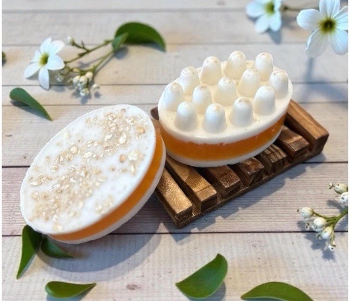 10 Bulk Goat Milk Massage Soap Bars Assorted Handmade Moisturizing Soap