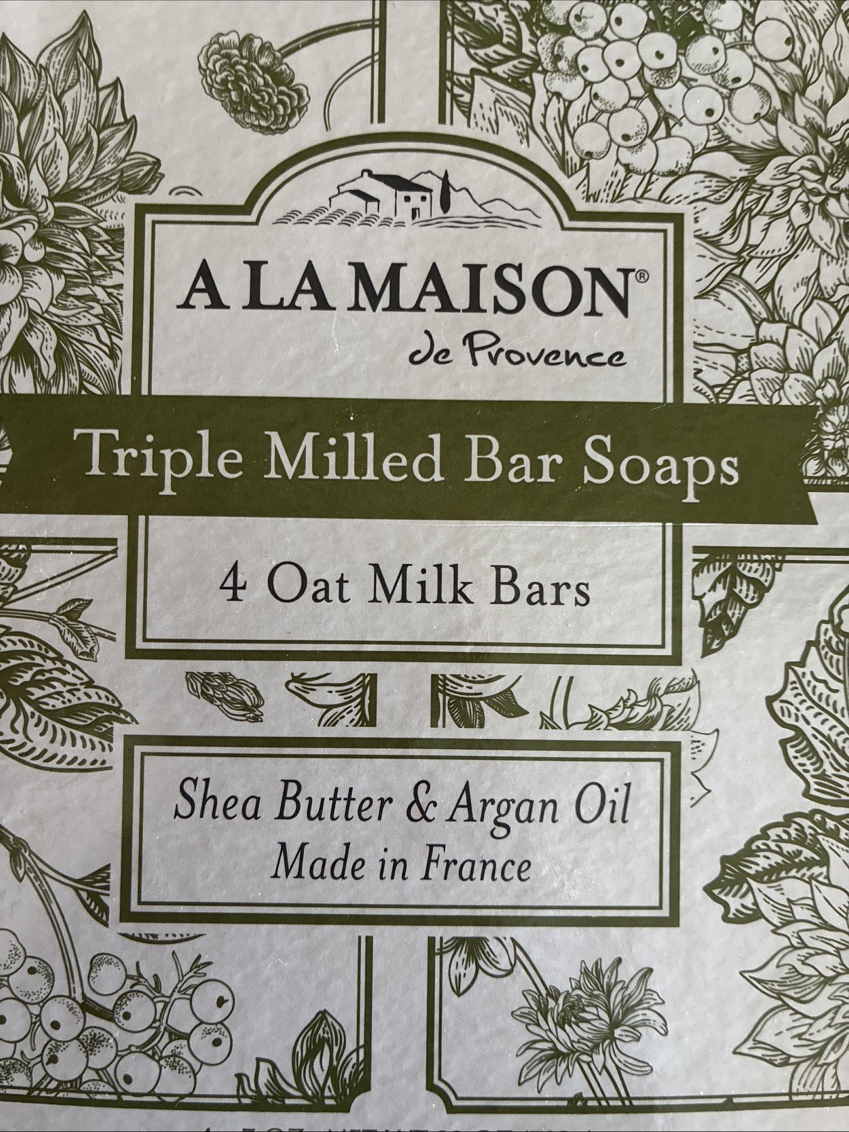 A La Maison Triple Milled Soap Set France Oat Milk Shea Butter Argan Oil Organic