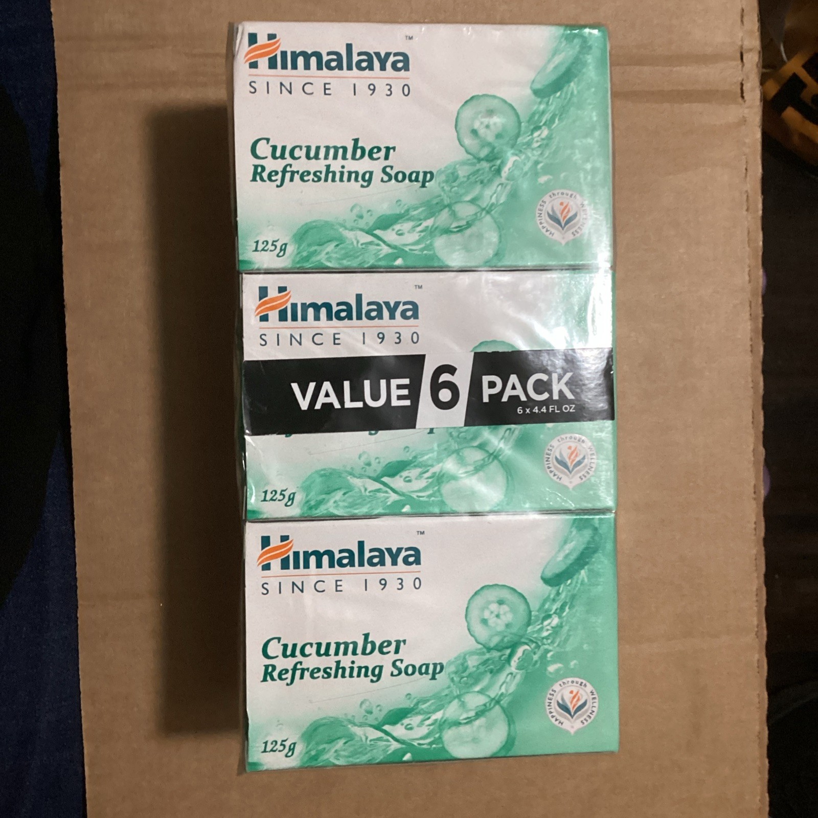 6 Himalaya Cucumber Soaps- 125 g each. Traditional Ayurvedic Skincare Health