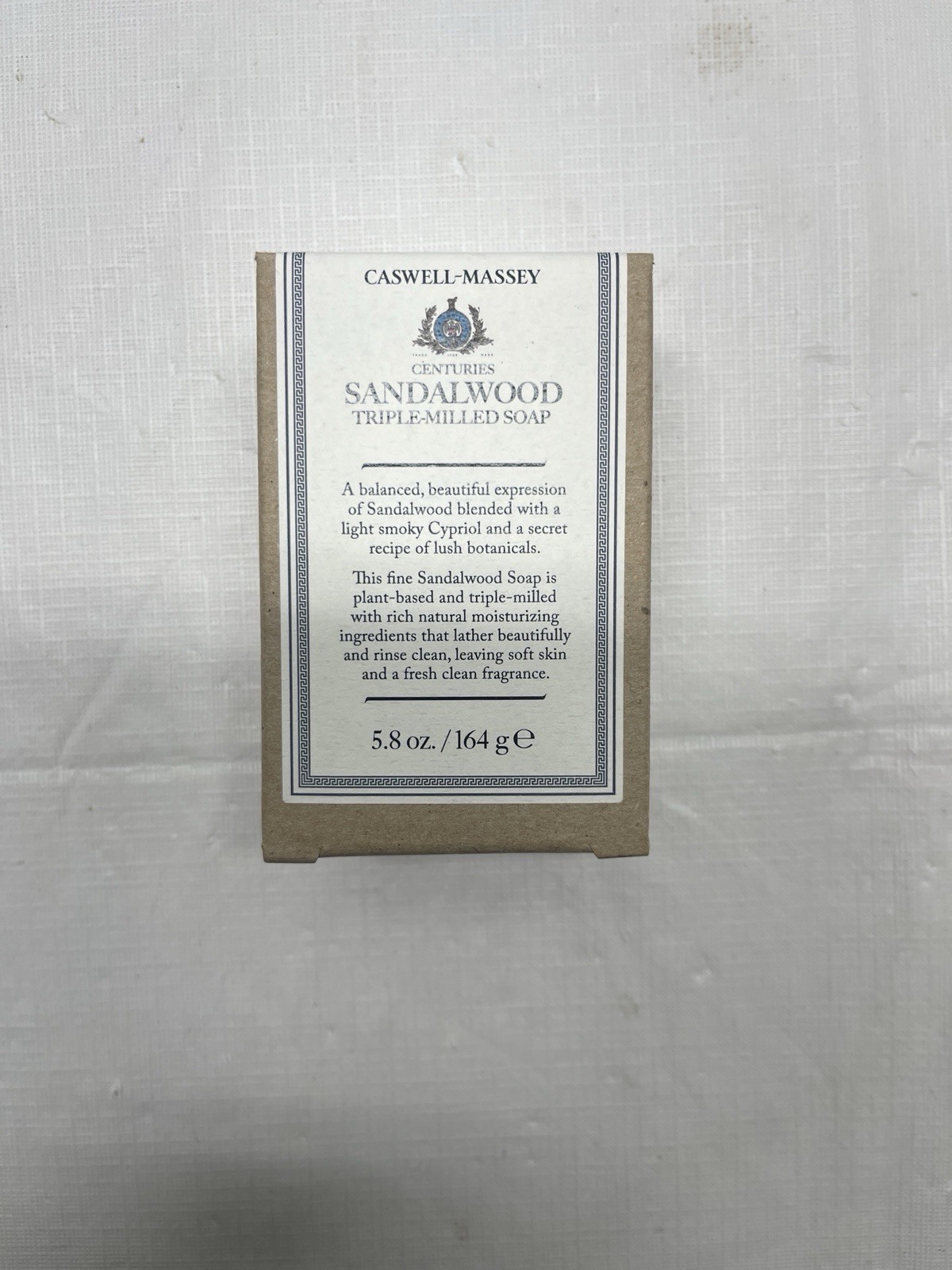 Caswell Massey Sandalwood Triple Milled Single Bar Soap New Sealed in Box