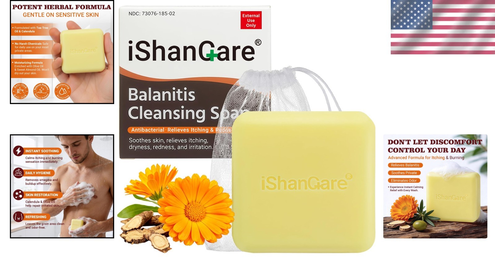 Hydrating Balanitis Soap Bar – Fast Relief & Odor Control for Active Lifestyles