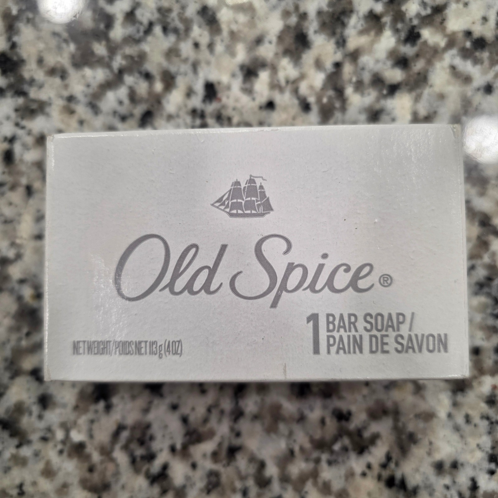 Old Spice Classic Bar Soap 4oz Single Bar 3018U1D1 White Box Clipper Ship Logo