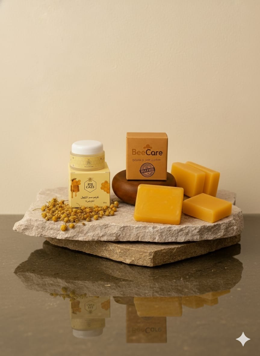 Bee Care Handmade Gift Set – Bee Venom Cream + Propolis & Chamomile Soaps