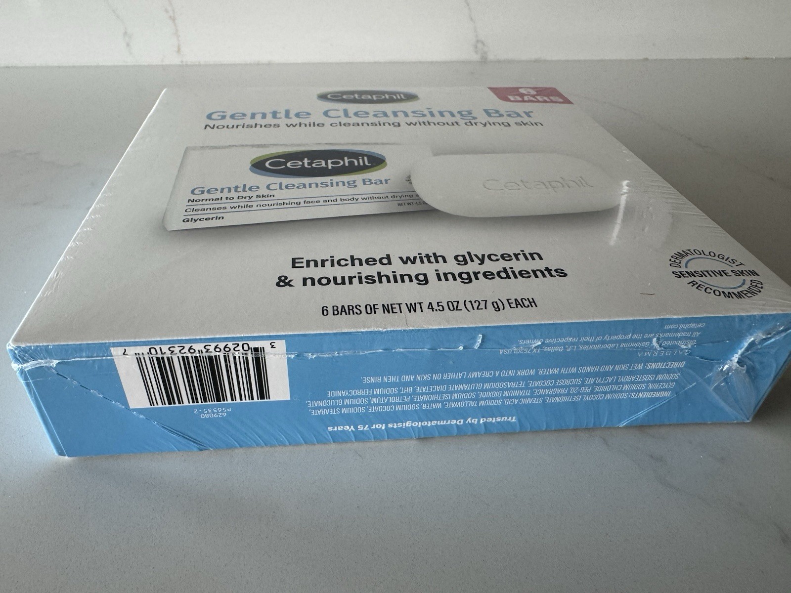 6 BARS CETAPHIL GENTLE CLEANSING BAR GLYCERIN BAR SOAP NORMAL TO DRY SKIN WASH