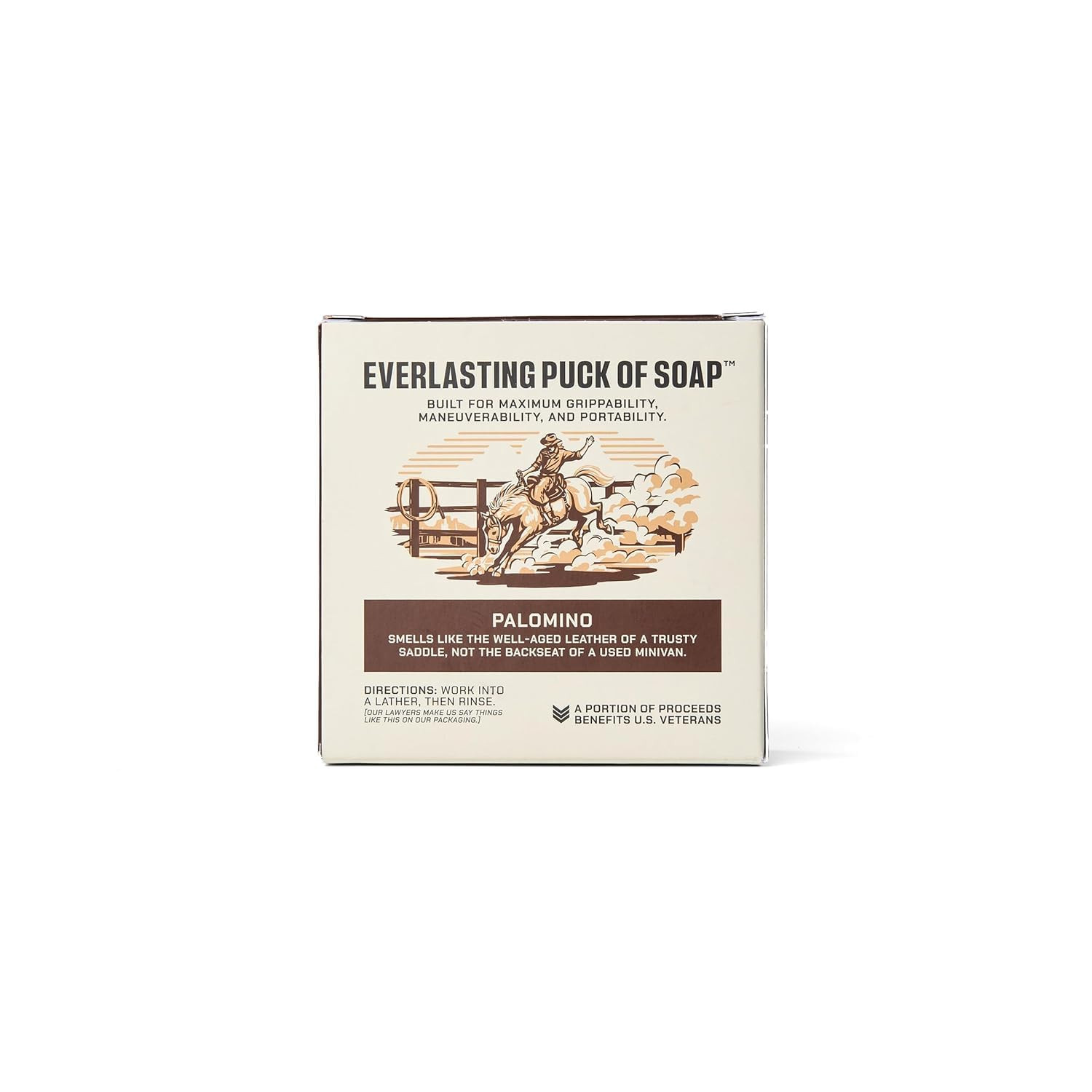 Palomino Men’S Soap Puck – 5 Oz – Mahogany + Vanilla Scent – Disc-Shaped, Triple