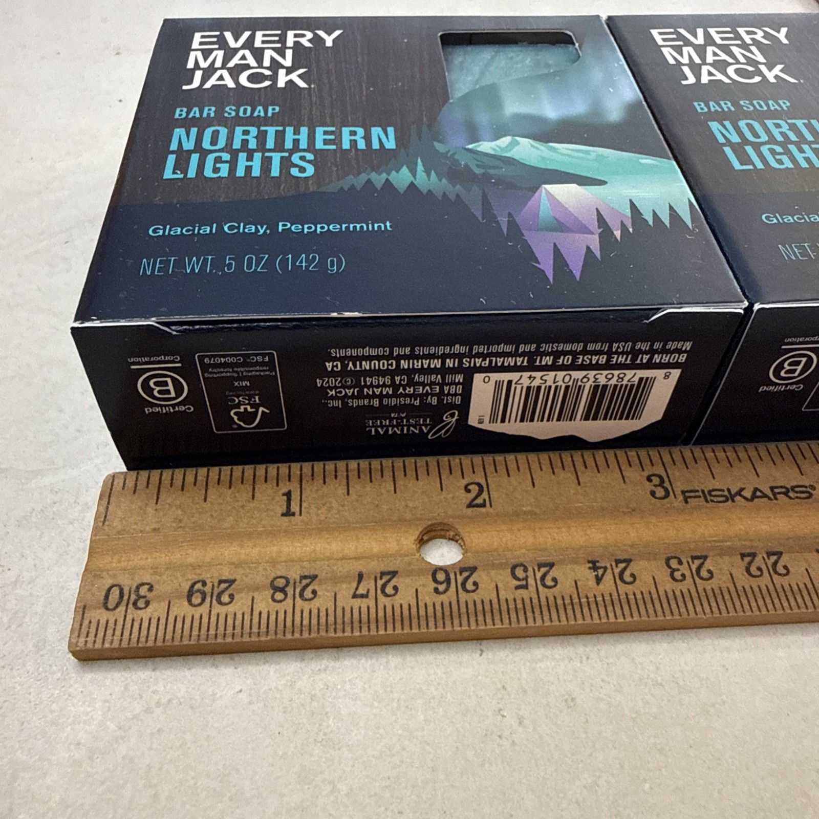 2x Every Man Jack NORTHERN LIGHTS Bar Soap Glacial Clay Peppermint Masculine Lot
