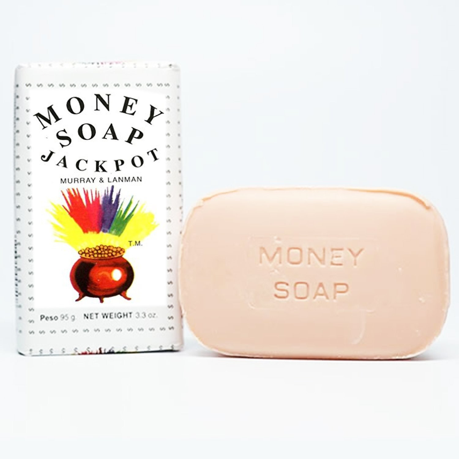 Good Luck Money Soap Jackpot – 3.3 oz Bar with Glycerin & Pot of Gold Design