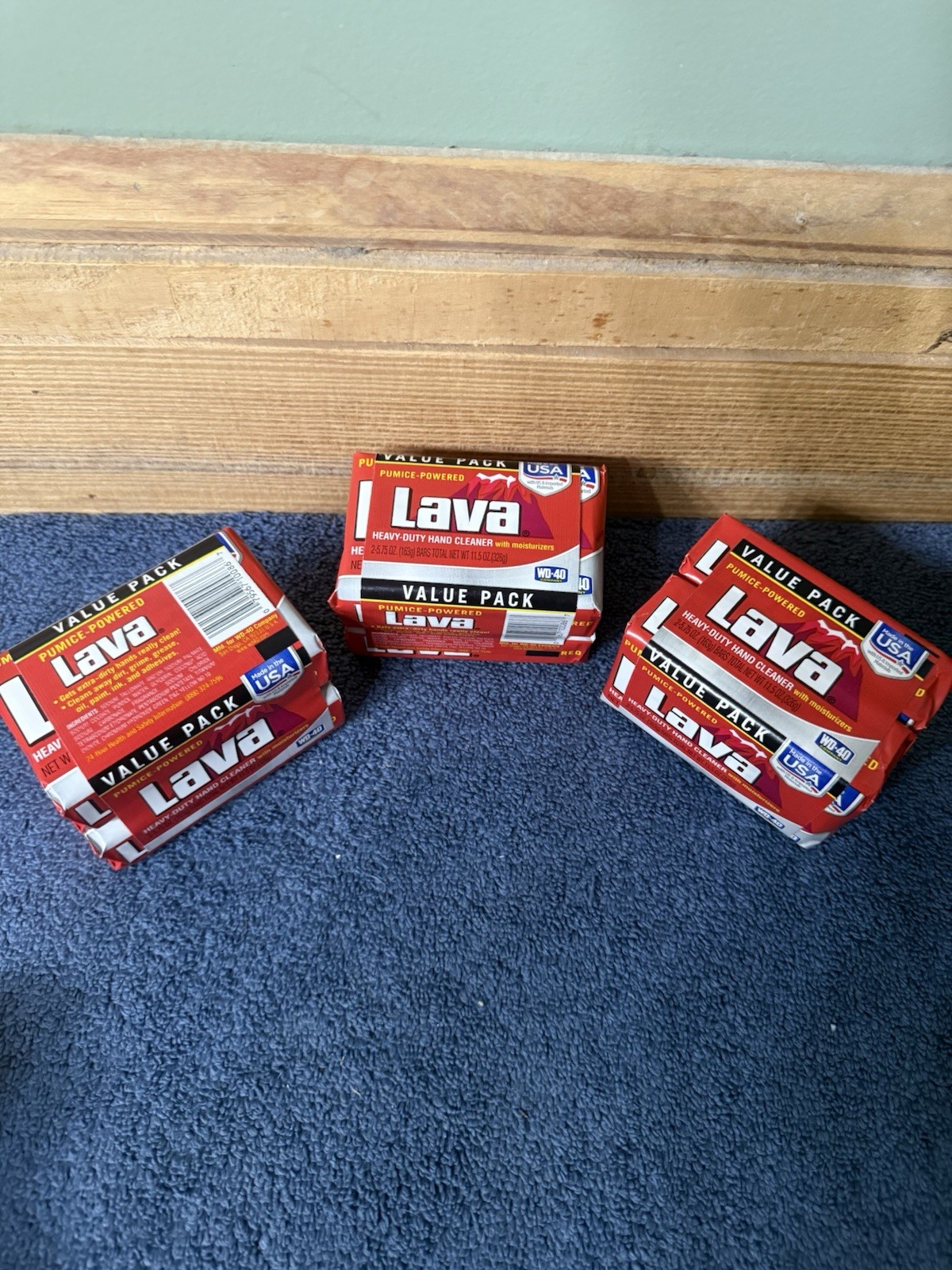 Lava Hand Soap 5.75 oz Bar Heavy Duty Pumice Powered Cleaner, WD40 . 6 Bars