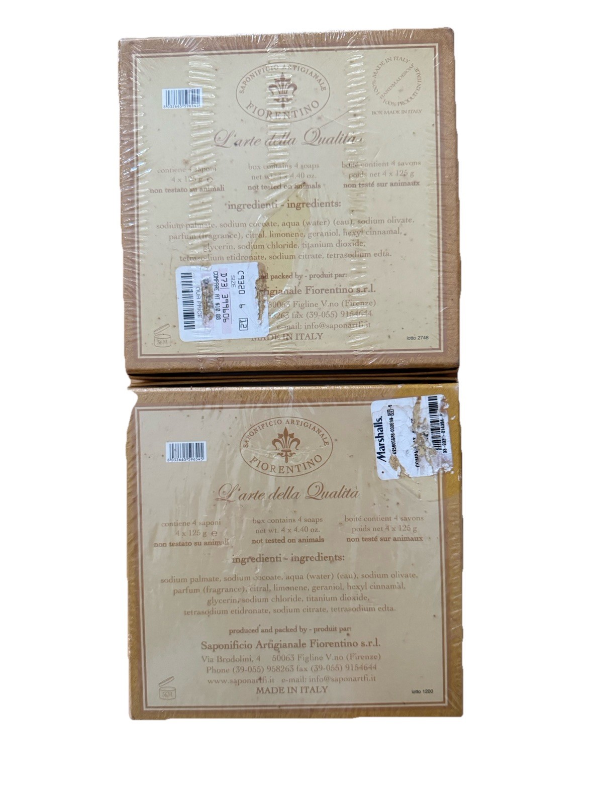 Saponificio Artigianale Fiorentino Angel Cherub Soaps Italy Handmade 8 Bars New