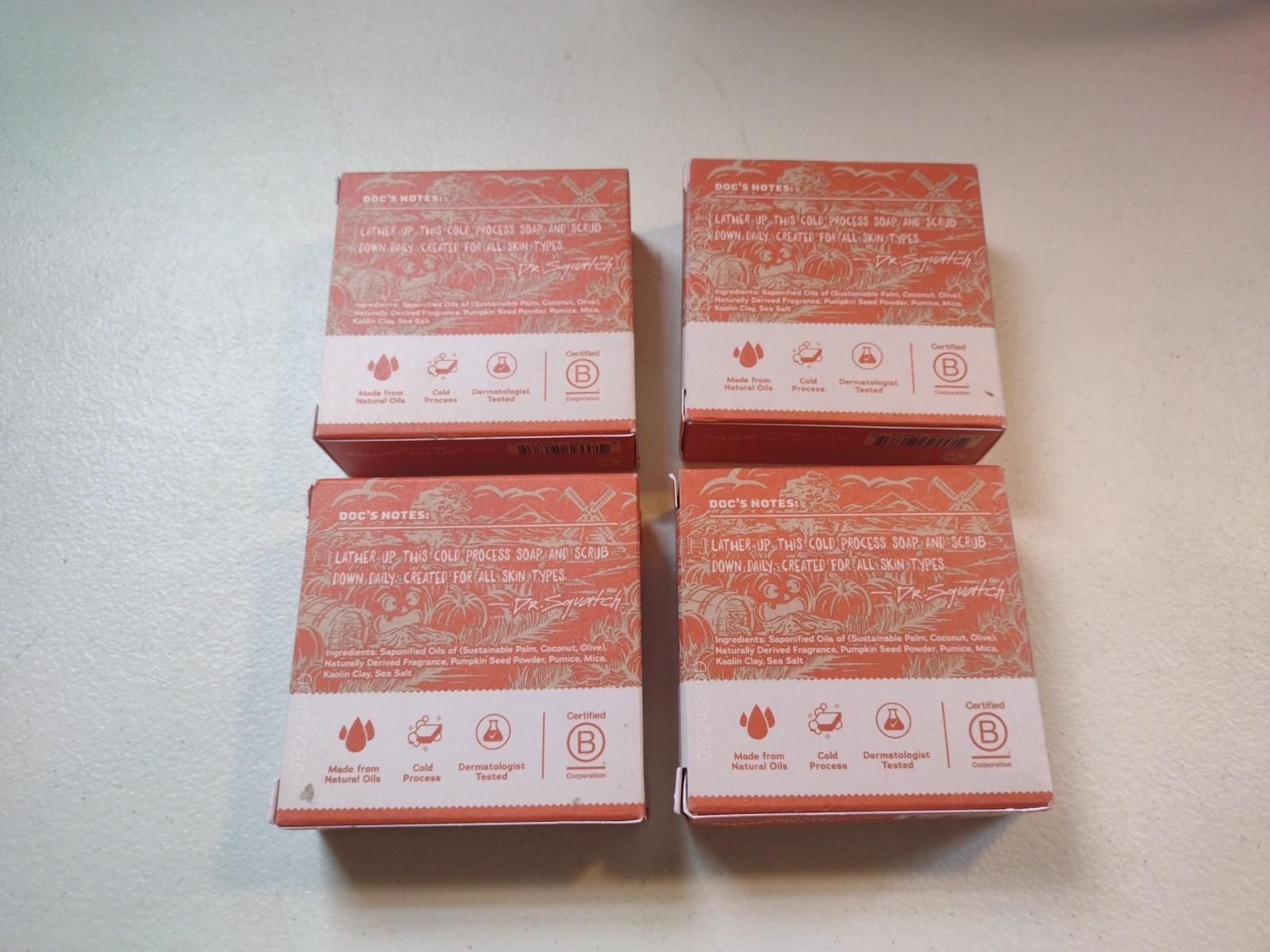 Dr. Squatch Drunk’n Pumpkin 5oz Limited Edition Soap Bar 4 pk Men’s Natural Soap