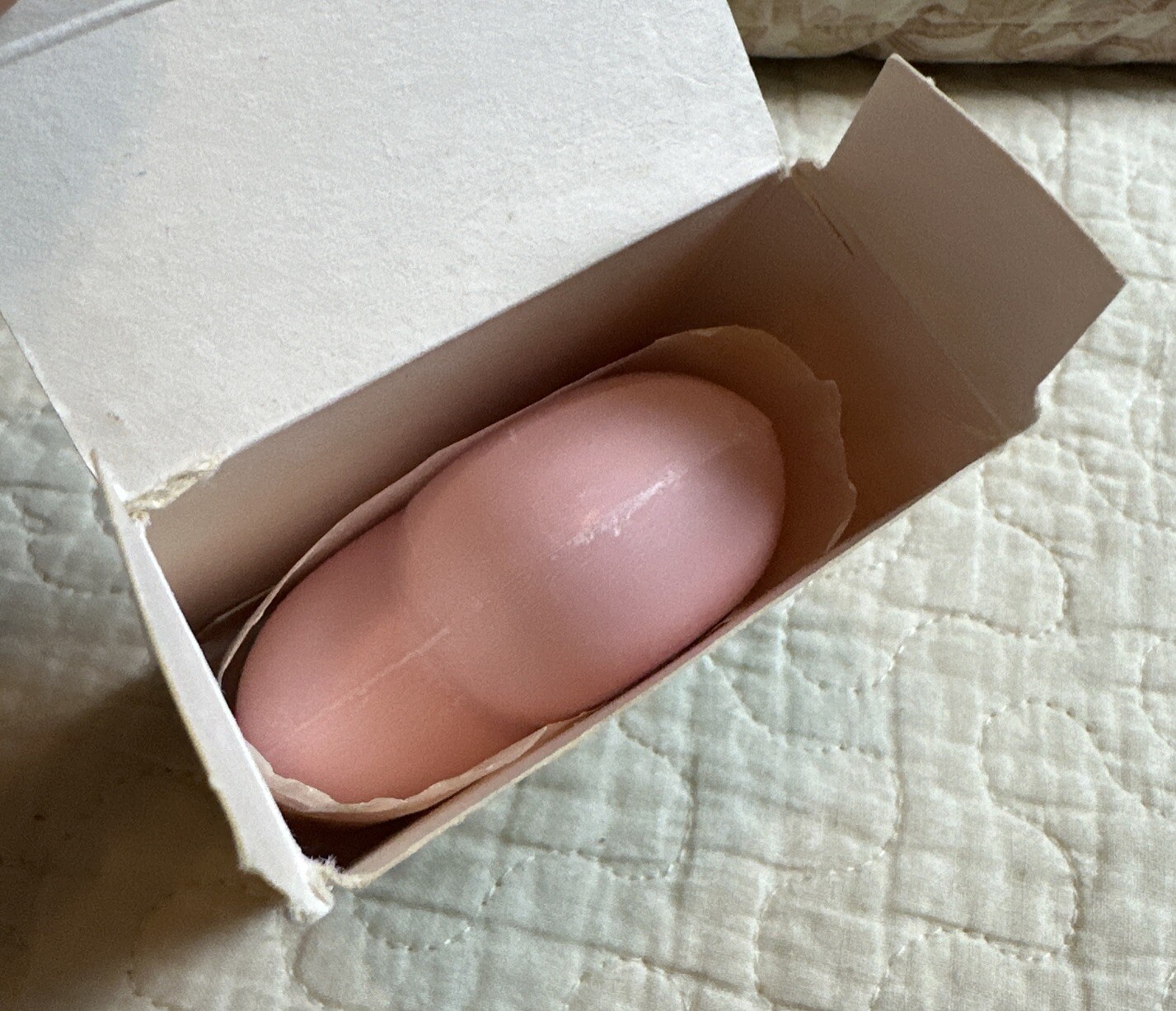 Vintage Crabtree & Evelyn Pink Heart Shaped Soap Bar New in Box 3.5 oz
