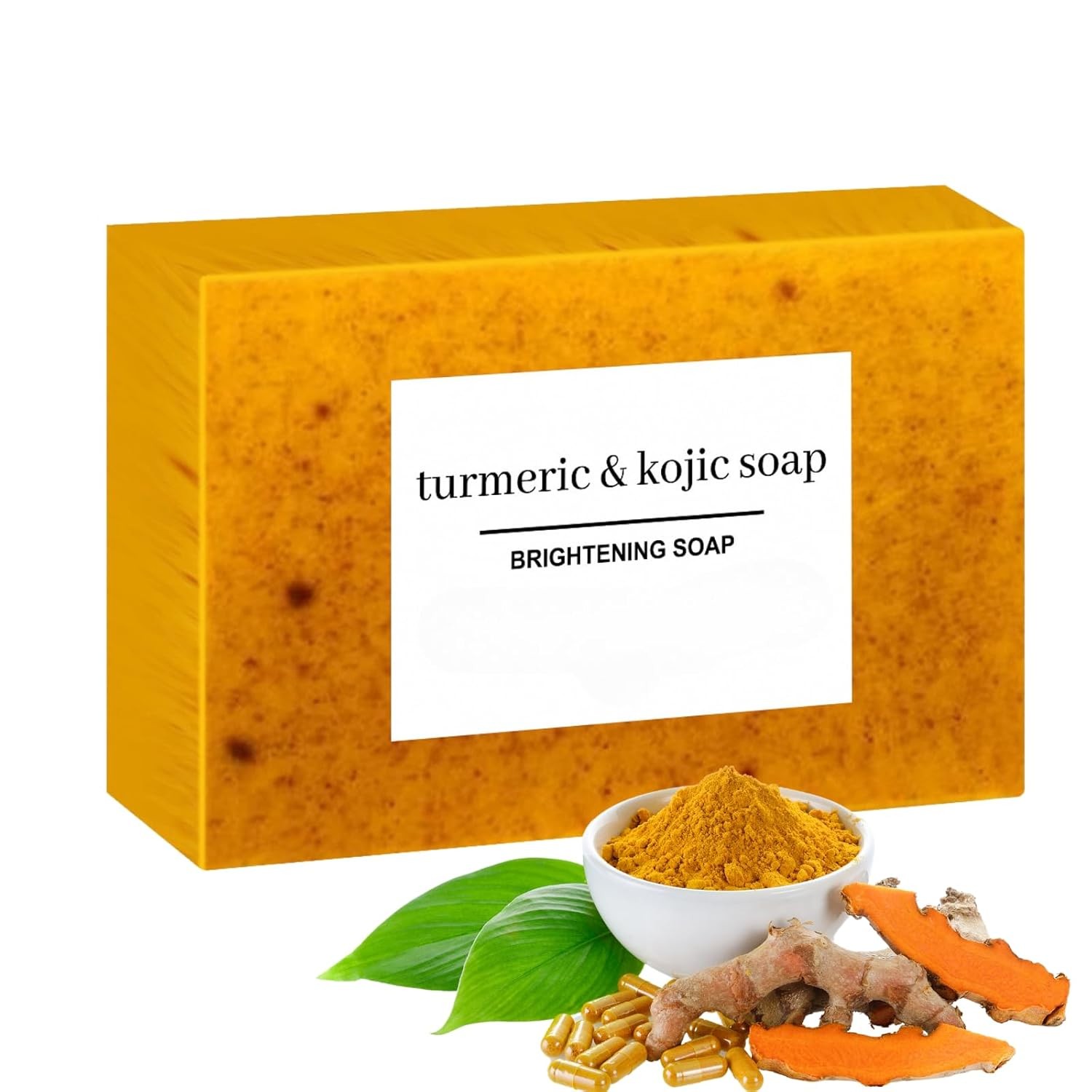 1/2/3/4 Pack Turmeric Glow Soap Bar – Lemon & Kojic Acid, Removing Dark Spots