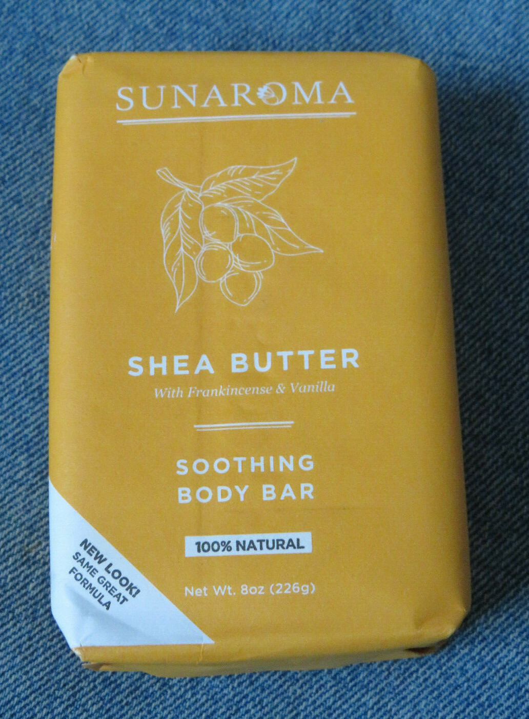 Sunaroma Men’s Shea Butter Soothing Body Bar Soap 8oz w/Frankincense & Vanilla