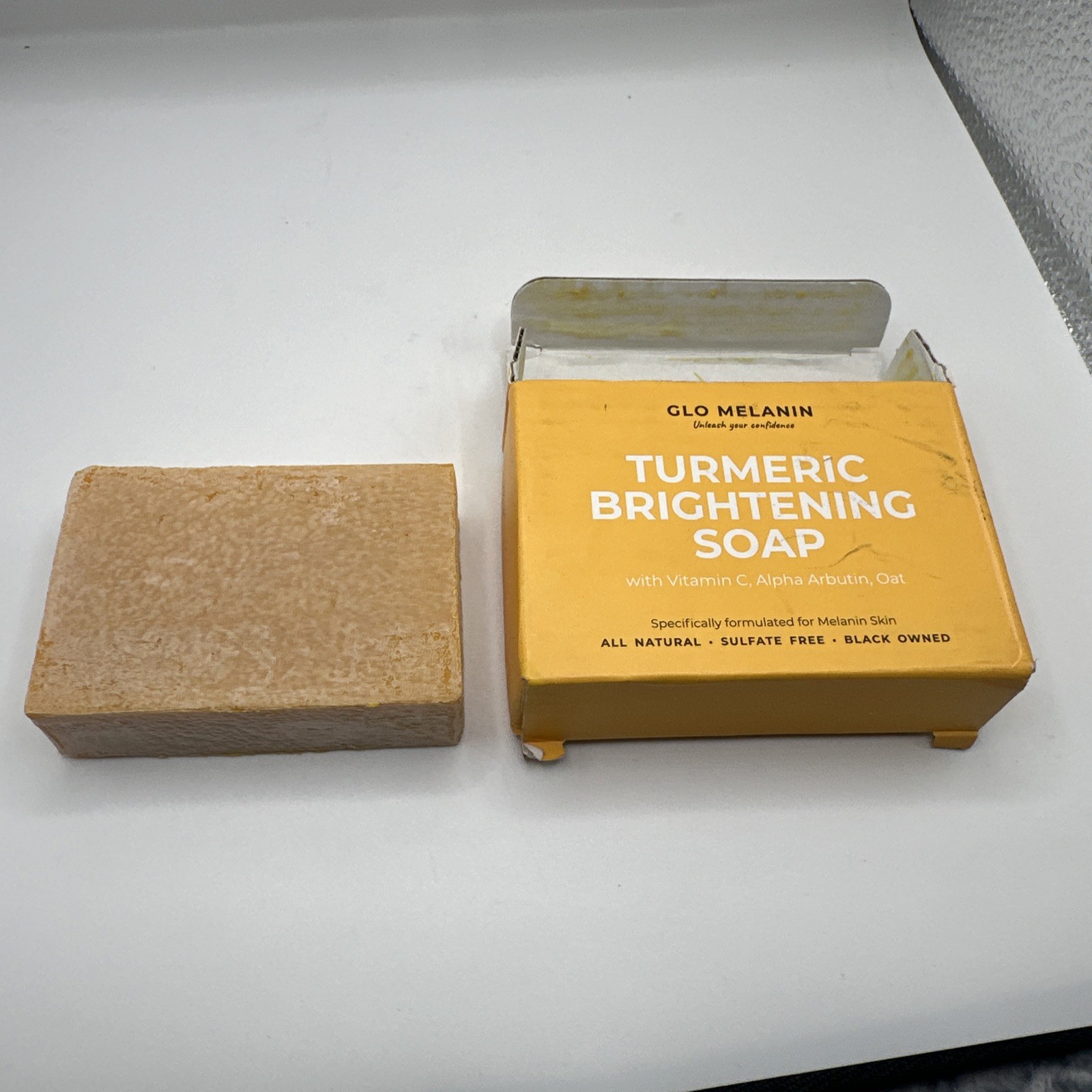 Glo Melanin Brightening Soap Turmeric Vitamin C Alpha Arbutin All Natural