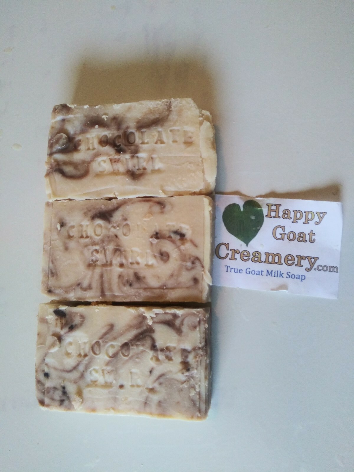 CHOCOLATE SWIRL COCOA BUTTER GOAT MILK SOAP HAPPY GOAT CREAMERY FOOD GRADE CHEAP
