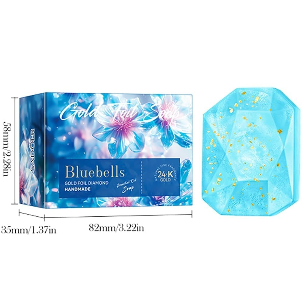 Gentle Handmade Bluebells Soap – Exfoliating Cleansing Bar for Face & Body Care