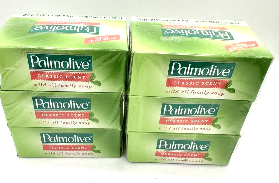 Palmolive Mild Soap New Lot of 6 Classic Scent 3.2 Oz Bars 2 – 3 packs VTG
