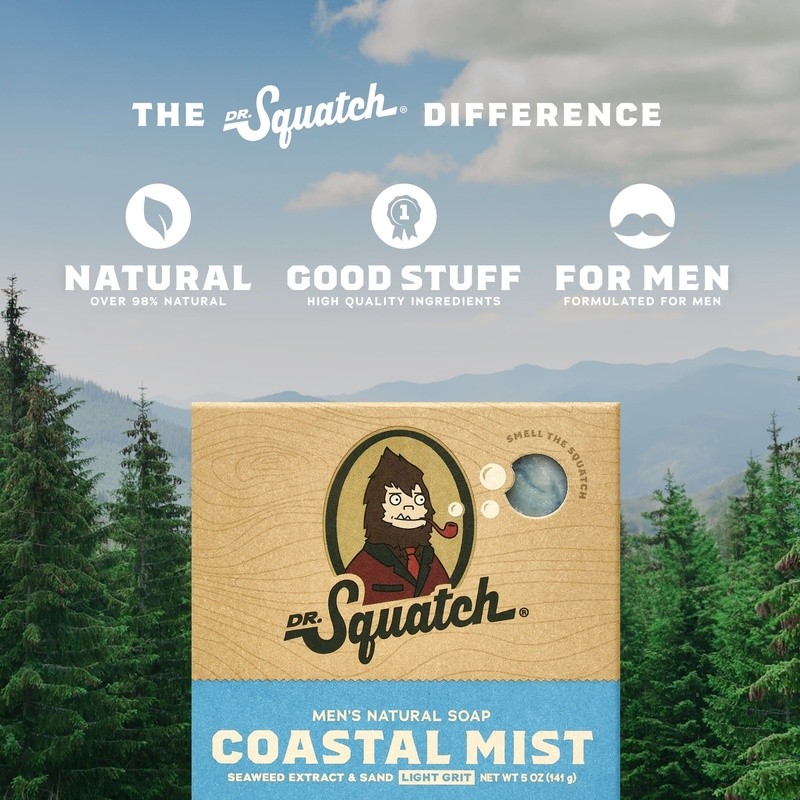 Natural Bar Soap Men 3 Pack Moisturizing Coconut Oil Fresh Scent Daily Use