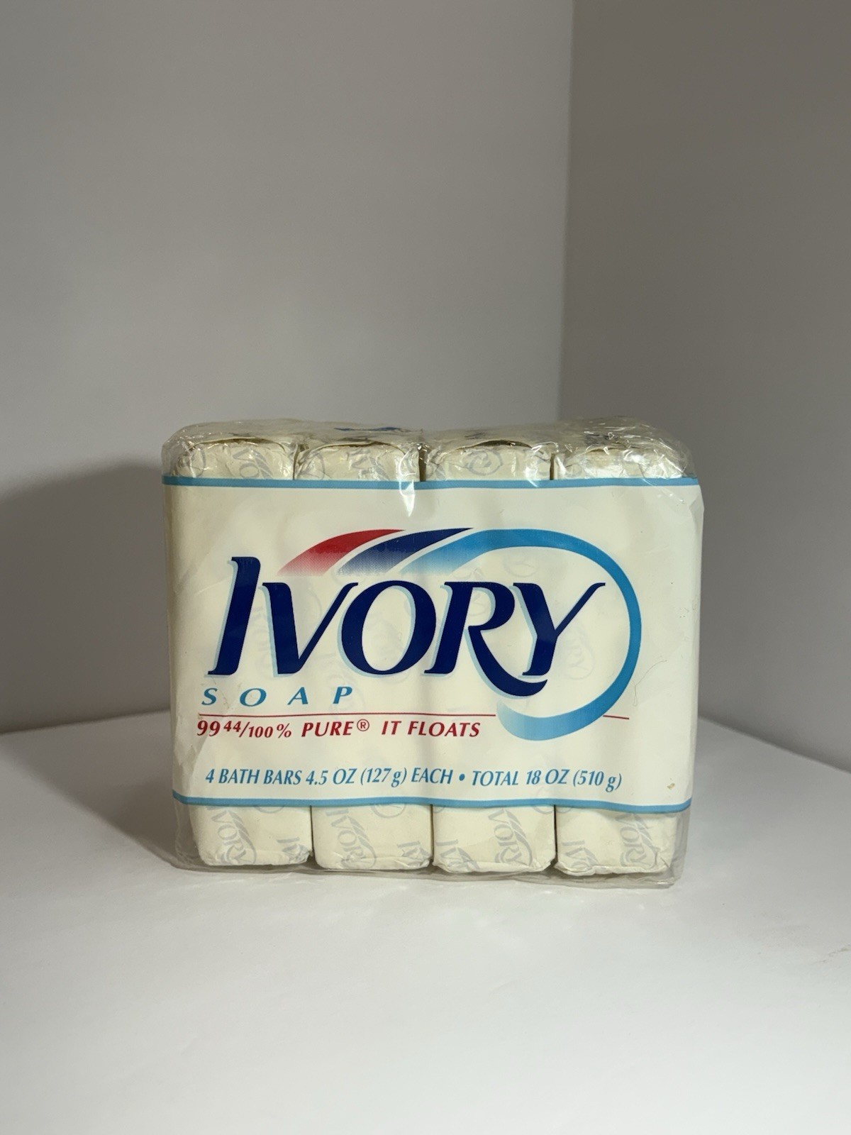 Ivory Soap 4 Bars in original plastic wrap 4.5 oz, 99 44/100% Pure Vtg 1997