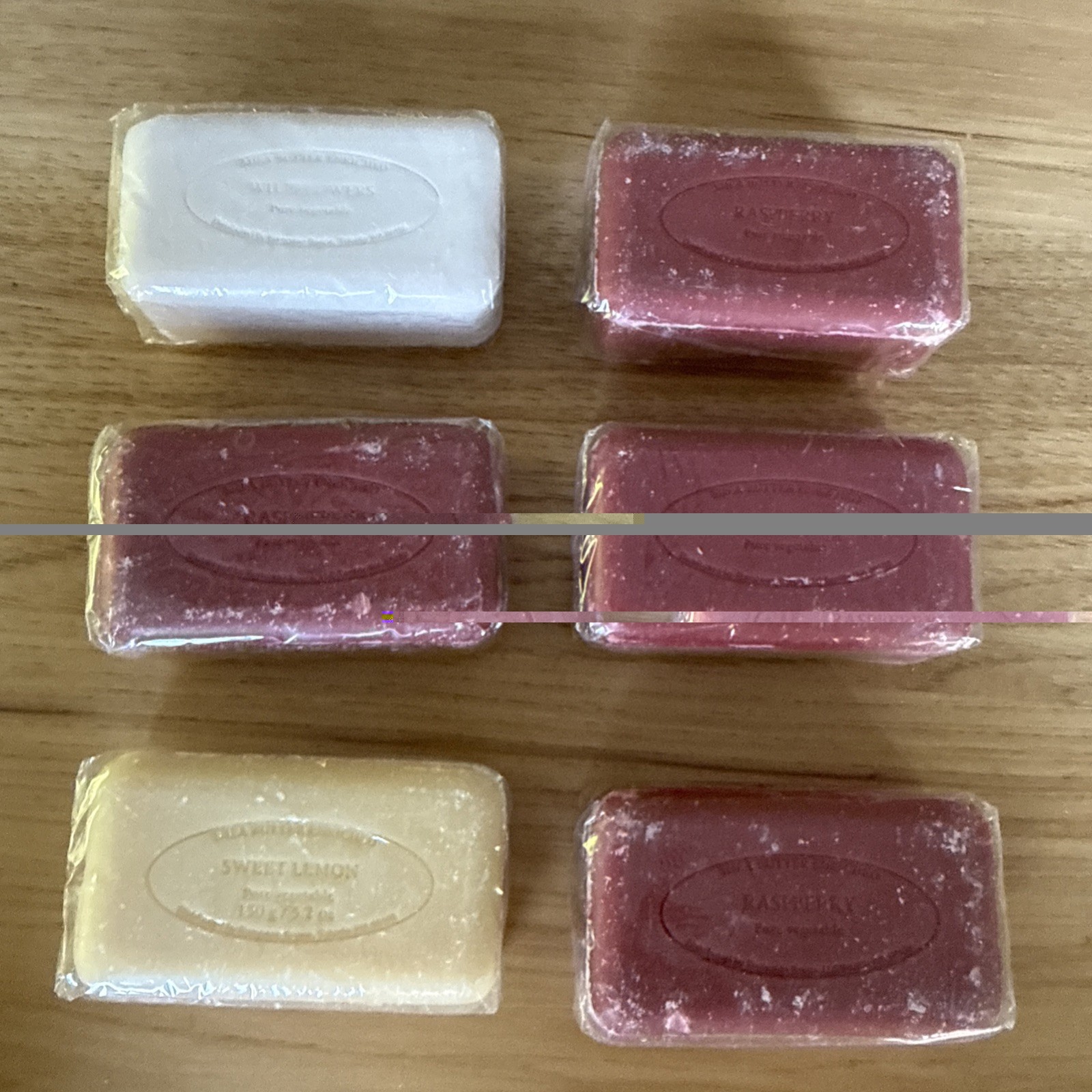 Lot Of 6 Pre de Provence 150 Gram/bar French Soap Raspberry lemon Wildflower