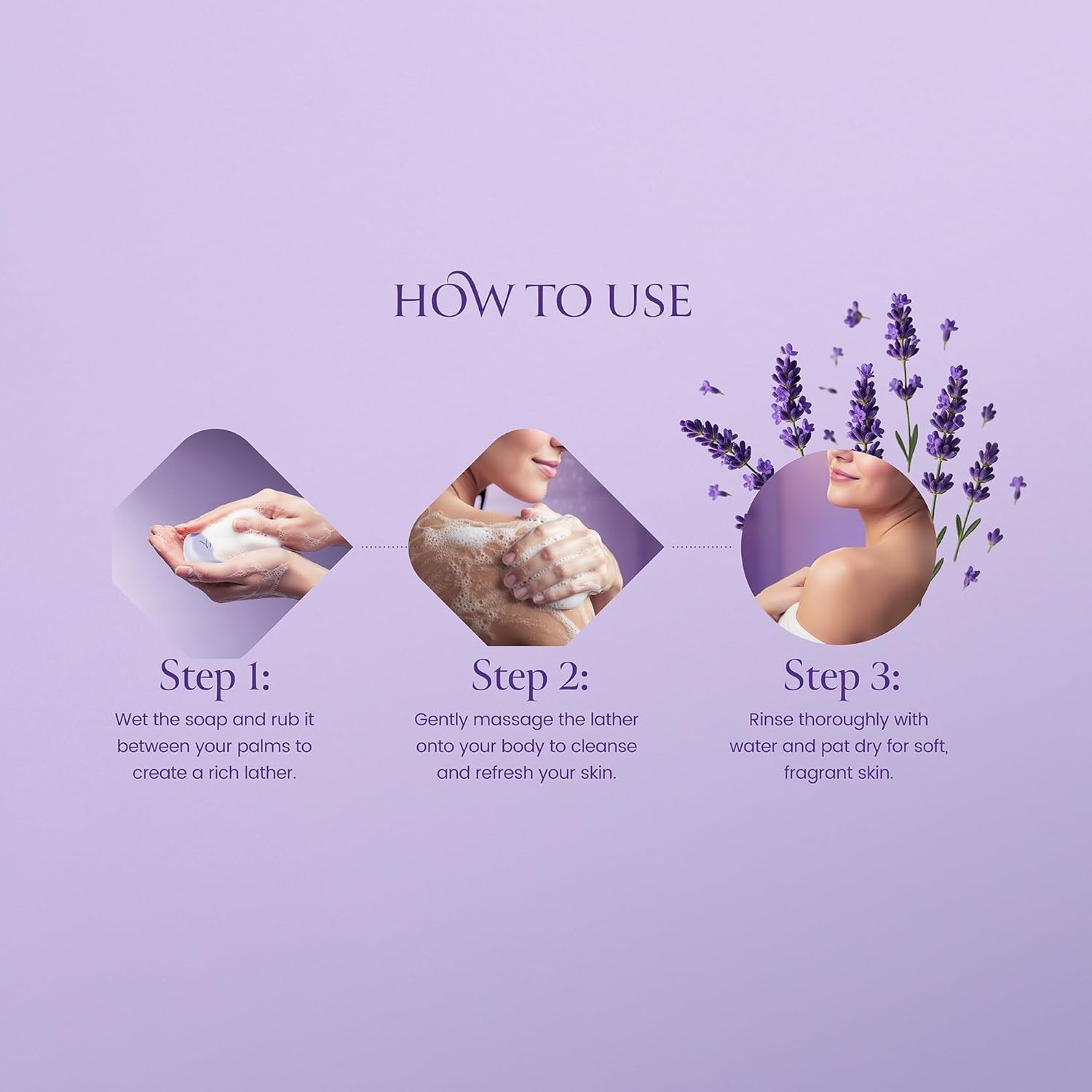 Indulge in English Lavender Luxury Soap – 3 x 100g for Whole Body Care