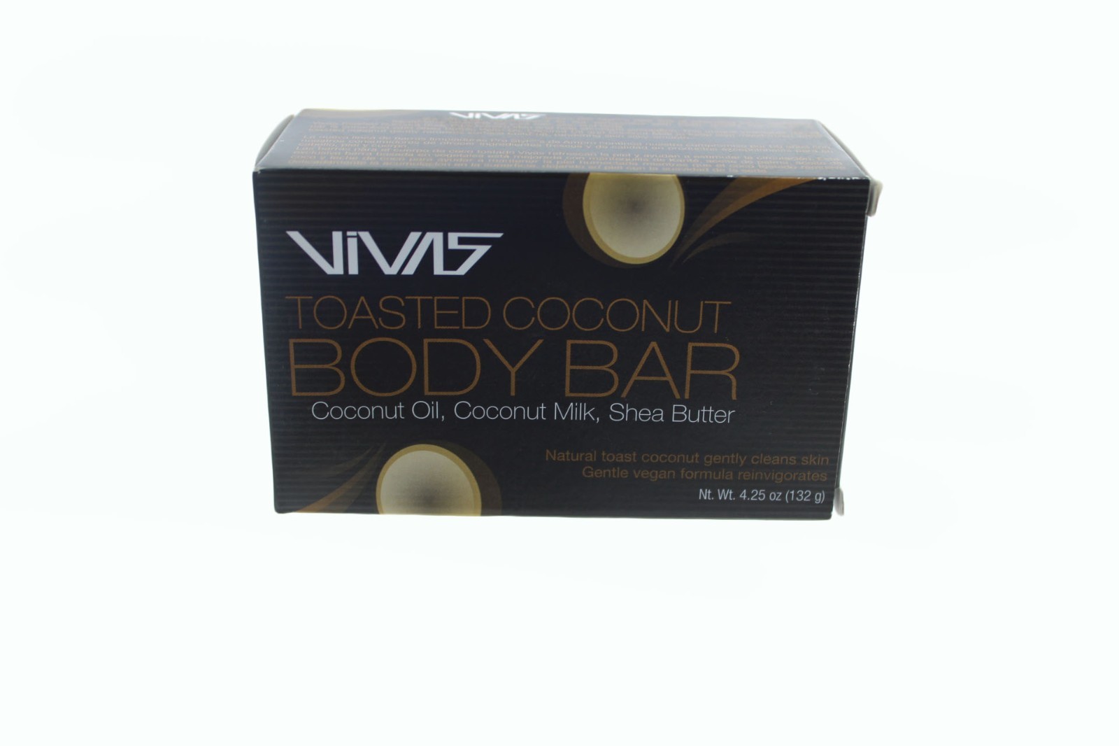 Bar Soap Vivas by Ampro Toasted Coconut Body Bar 4.25 oz 4 Pack