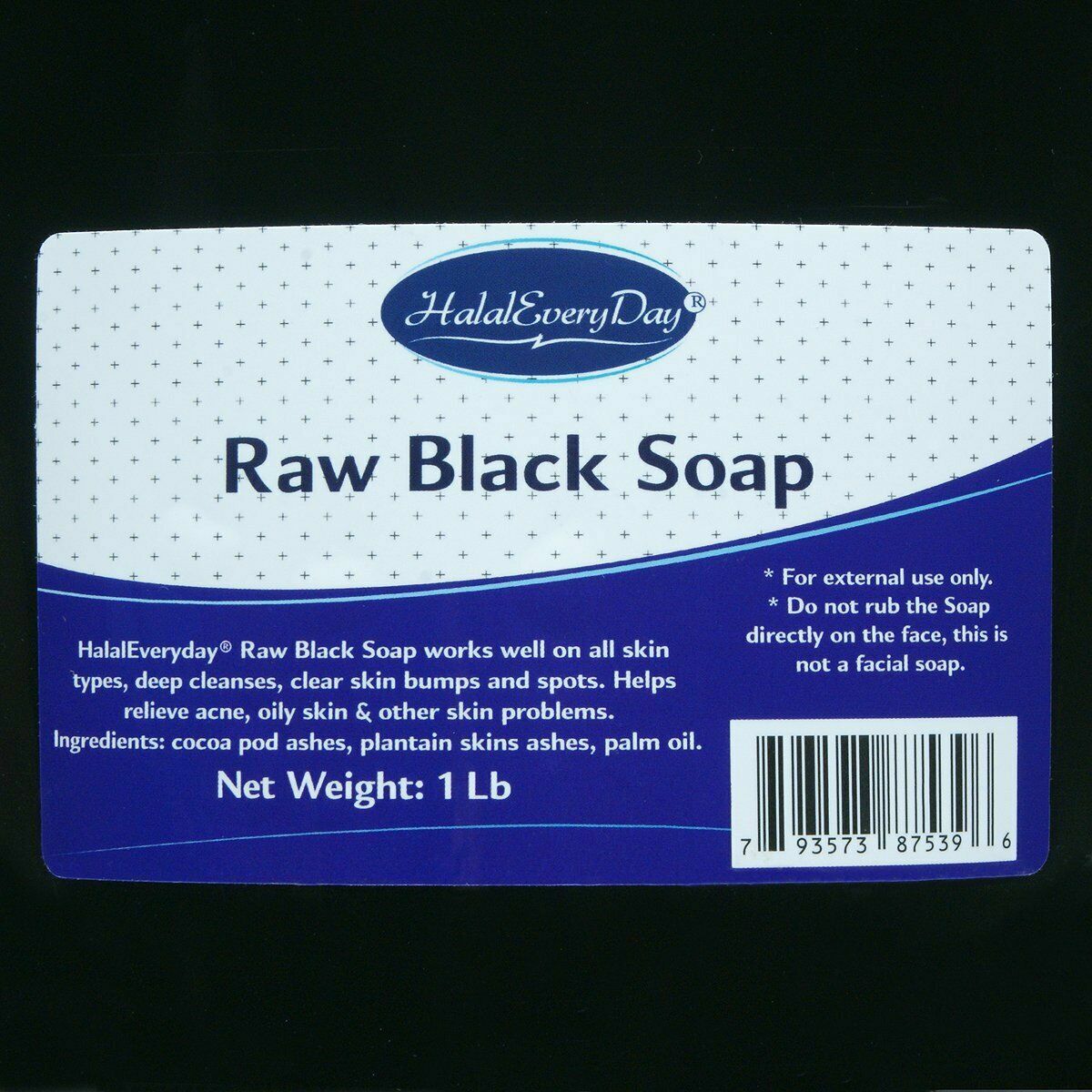 Raw African Black Soap Bar 1 lb / 16 oz – 100% Natural Premium Organic Unrefined
