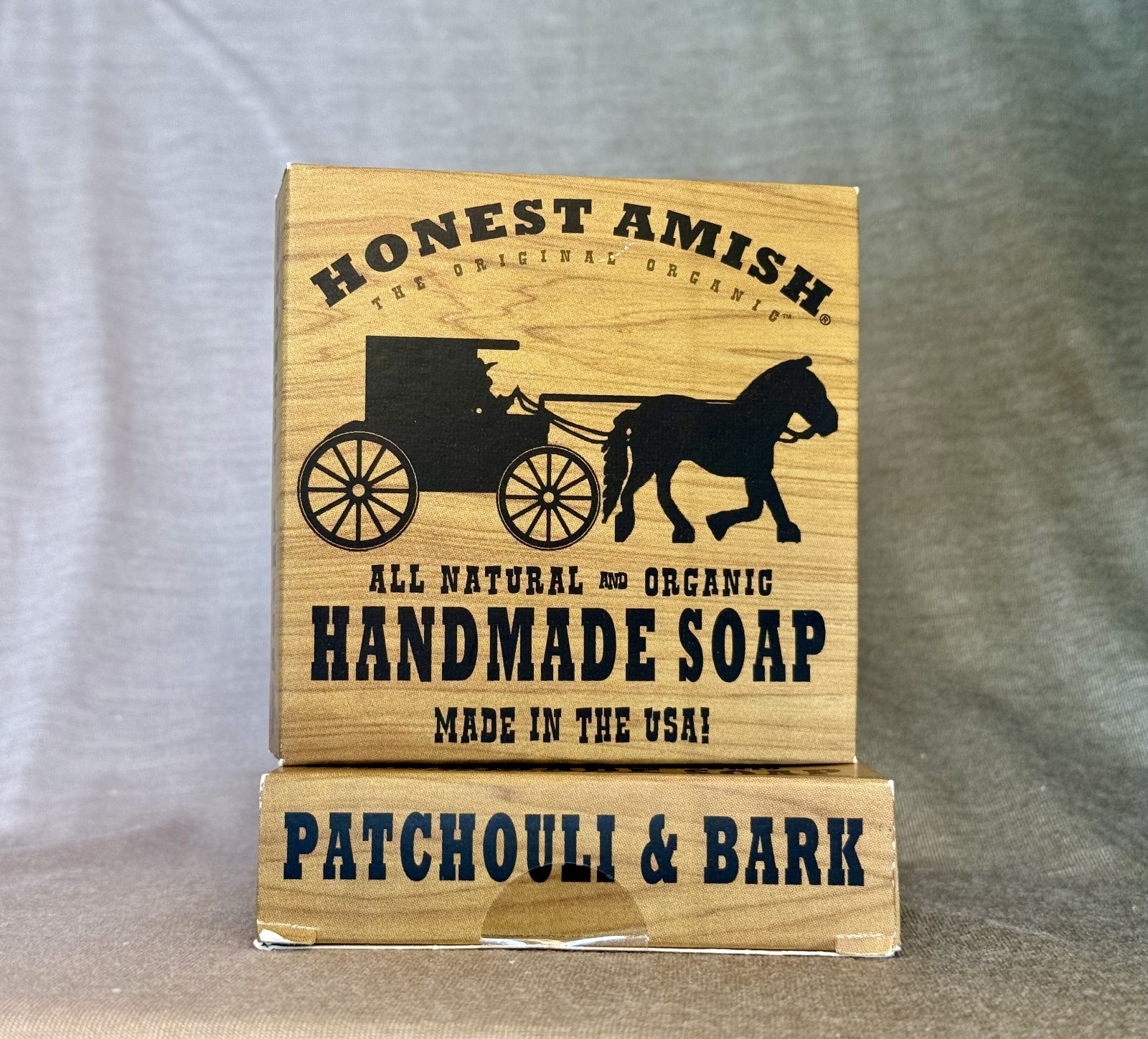 Honest Amish Organic Handmade Soap -Patchouli & Bark 2pack