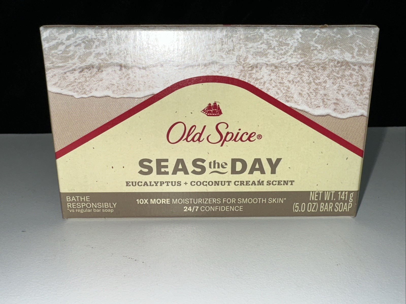 LOT OF 12–Old Spice Bar Soap SEAS THE DAY Eucalyptus & Coconut Cream 5oz