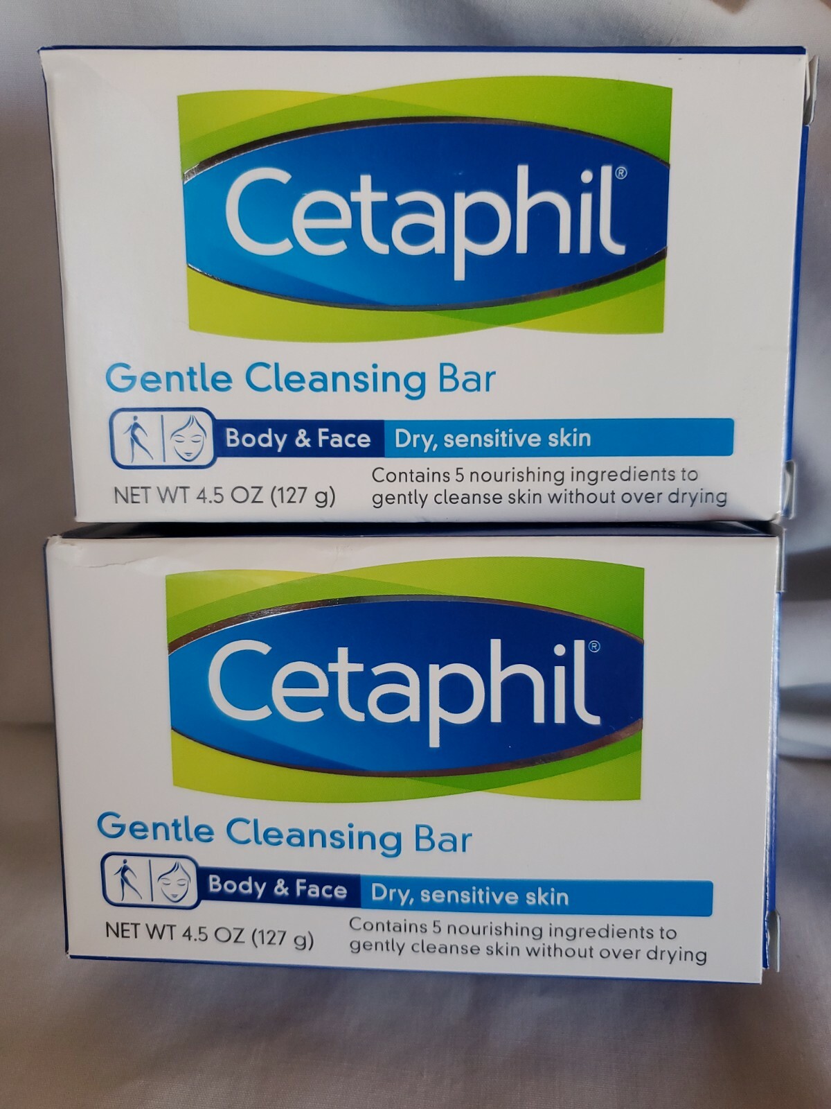 3X Cetaphil Gentle Cleansing Bar for Dry Sensitive Skin 4.5 oz