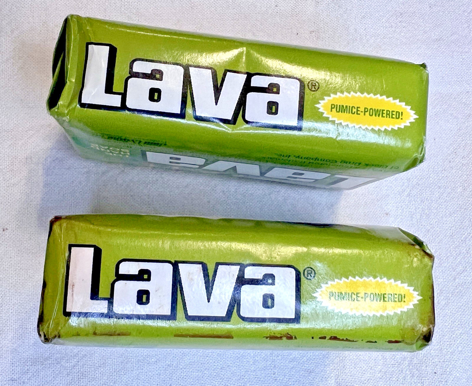 Vintage LAVA Bar Green Pack Hand Soap – 2 Professional Line Pumice Powered Bars