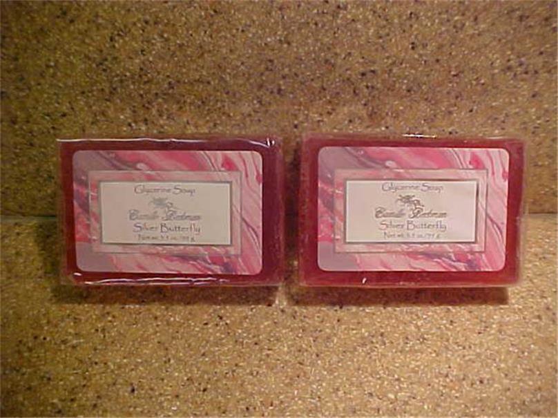 2x LOT BARS CAMILLE BECKMAN SILVER BUTTERFLY GLYCERINE SOAP 3.5 OZ DISCONTINUED