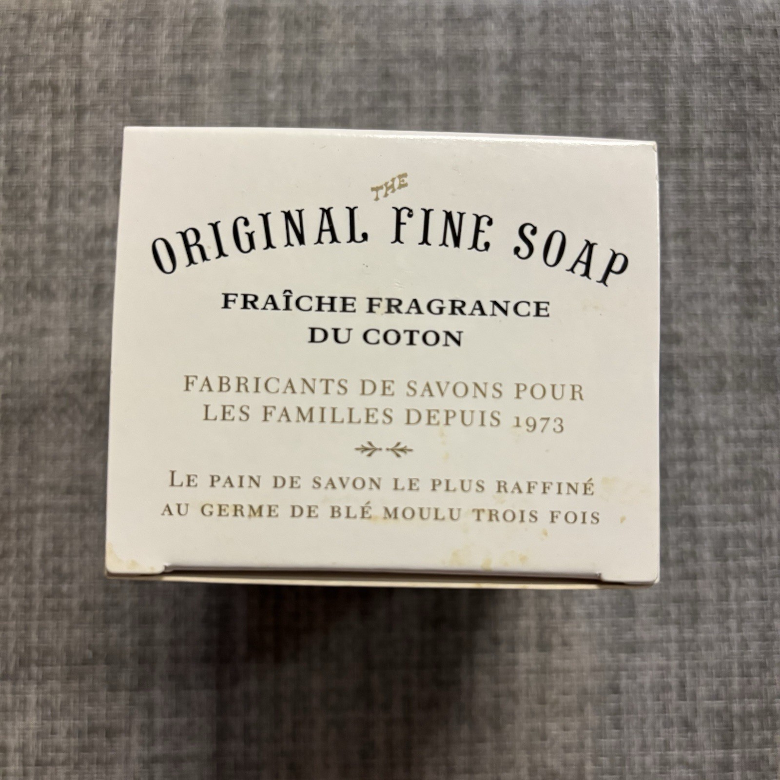 RARE New Scottish Fine Soap Fresh Cotton Scent Bar Soap 10.5oz Triple Milled
