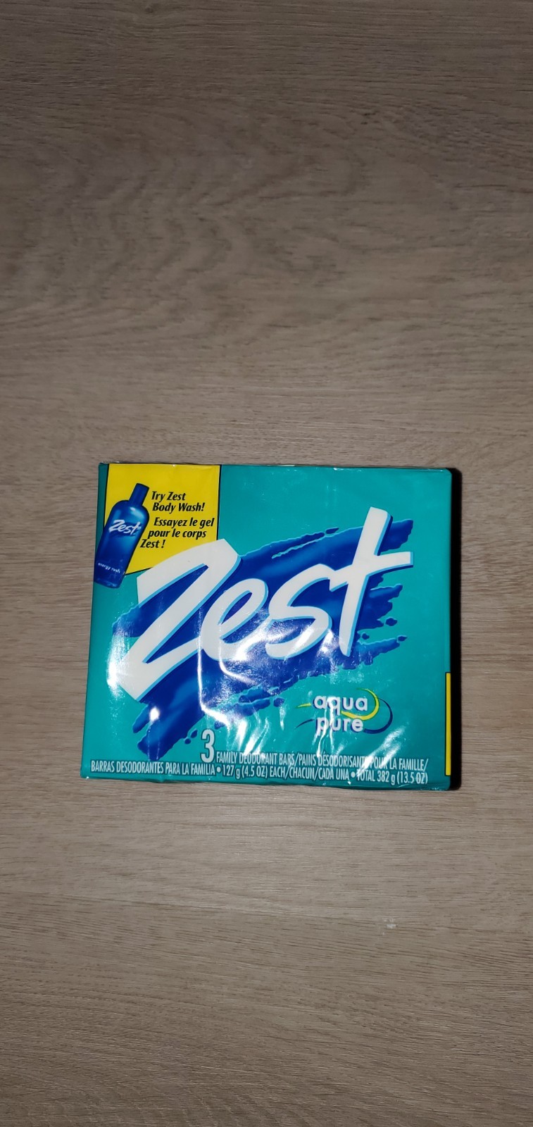 Zest Deodorant Bar Soap, Hydrating Moisture for All Skin Types, Aqua, 22 Bars