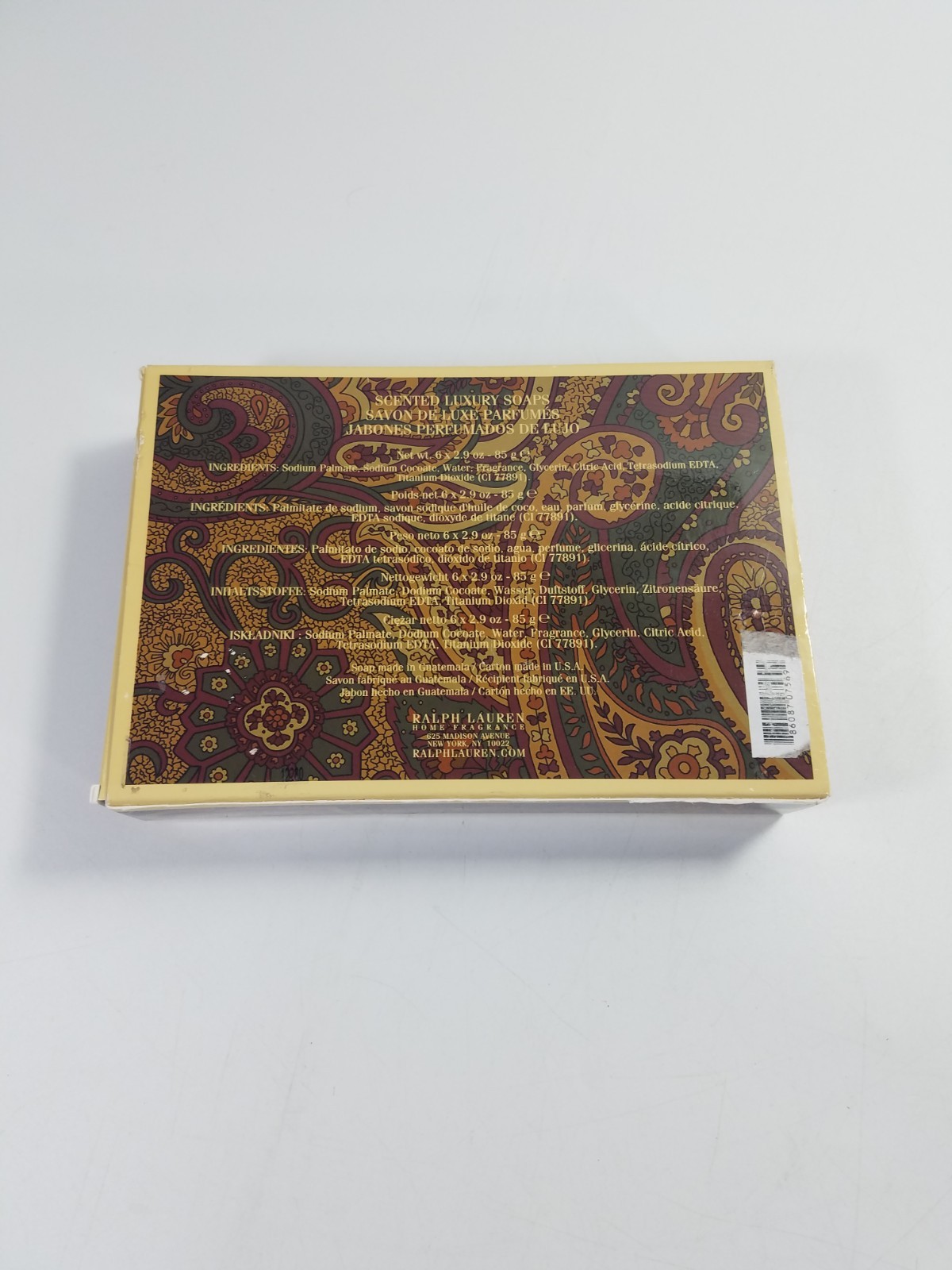 Ralph Lauren 6pc Town Hall Scented Luxury Soaps Vintage Gift Box Set New
