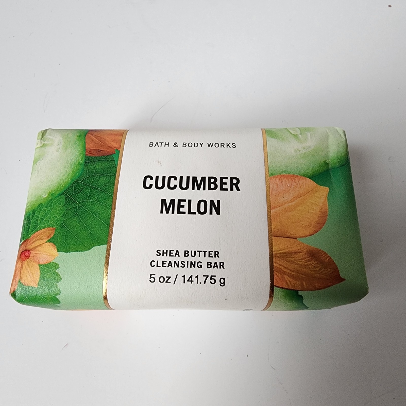 New Bath & Body Works Shea Butter Cleansing Soap Bar Cucumber Melon 5 Oz