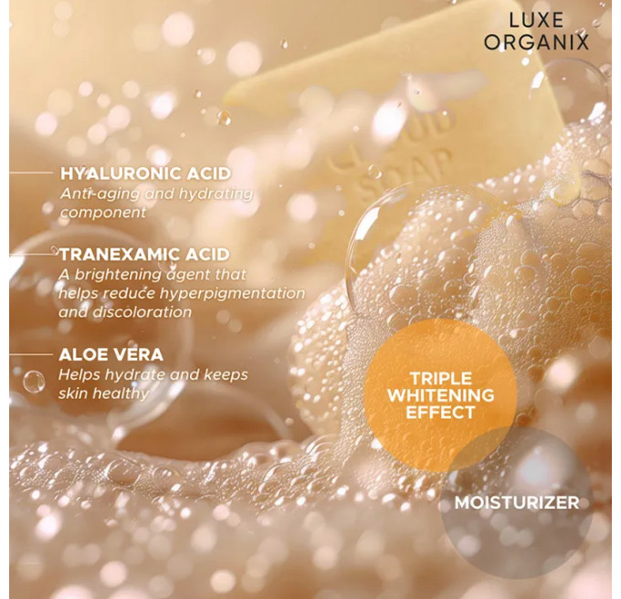 Luxe Organix Papaya + Kojic Acid Cloud Soap 3 x 80g