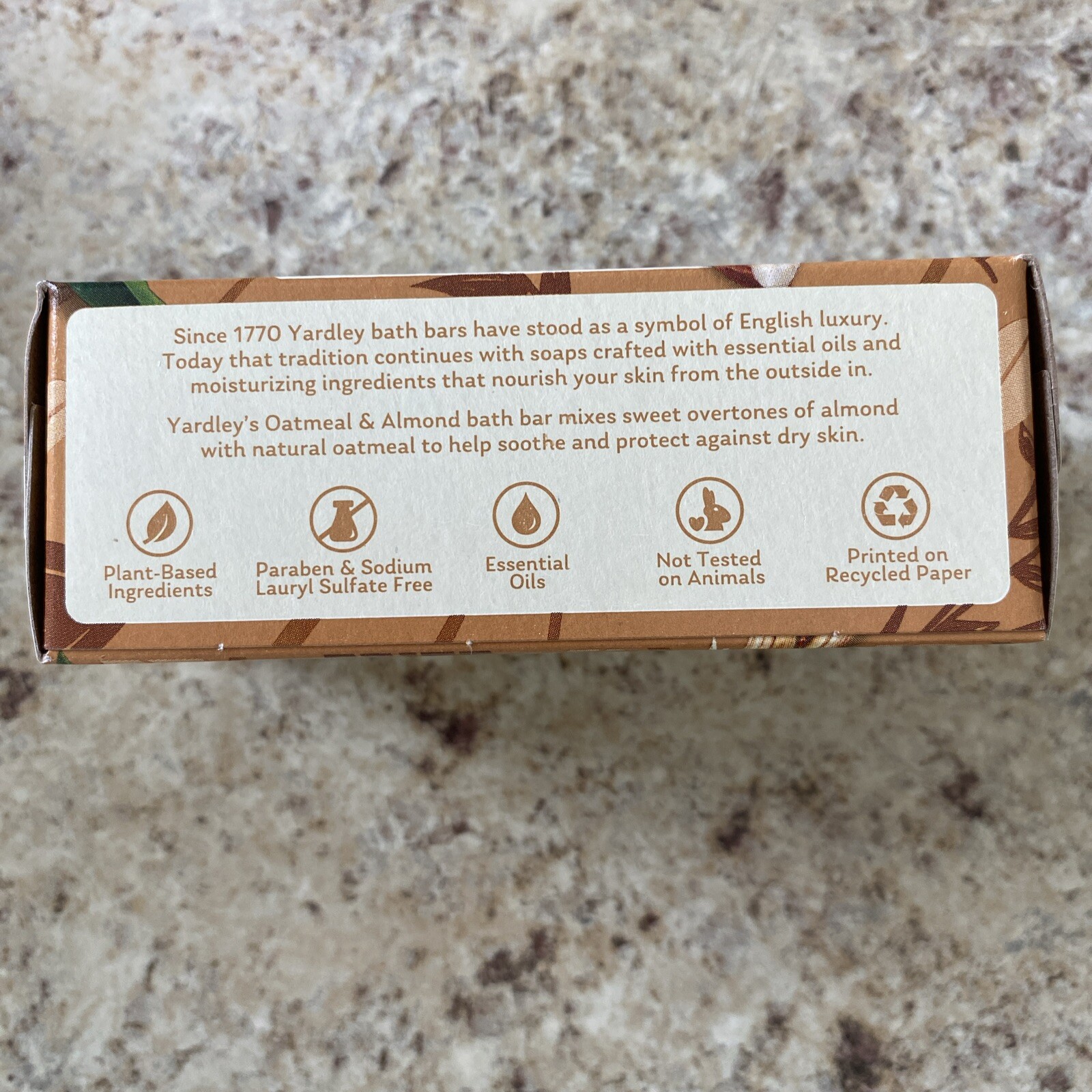 Yardley London Moisturizing Bath Bar Oatmeal & Almond 4.0 Oz. Pack of 4
