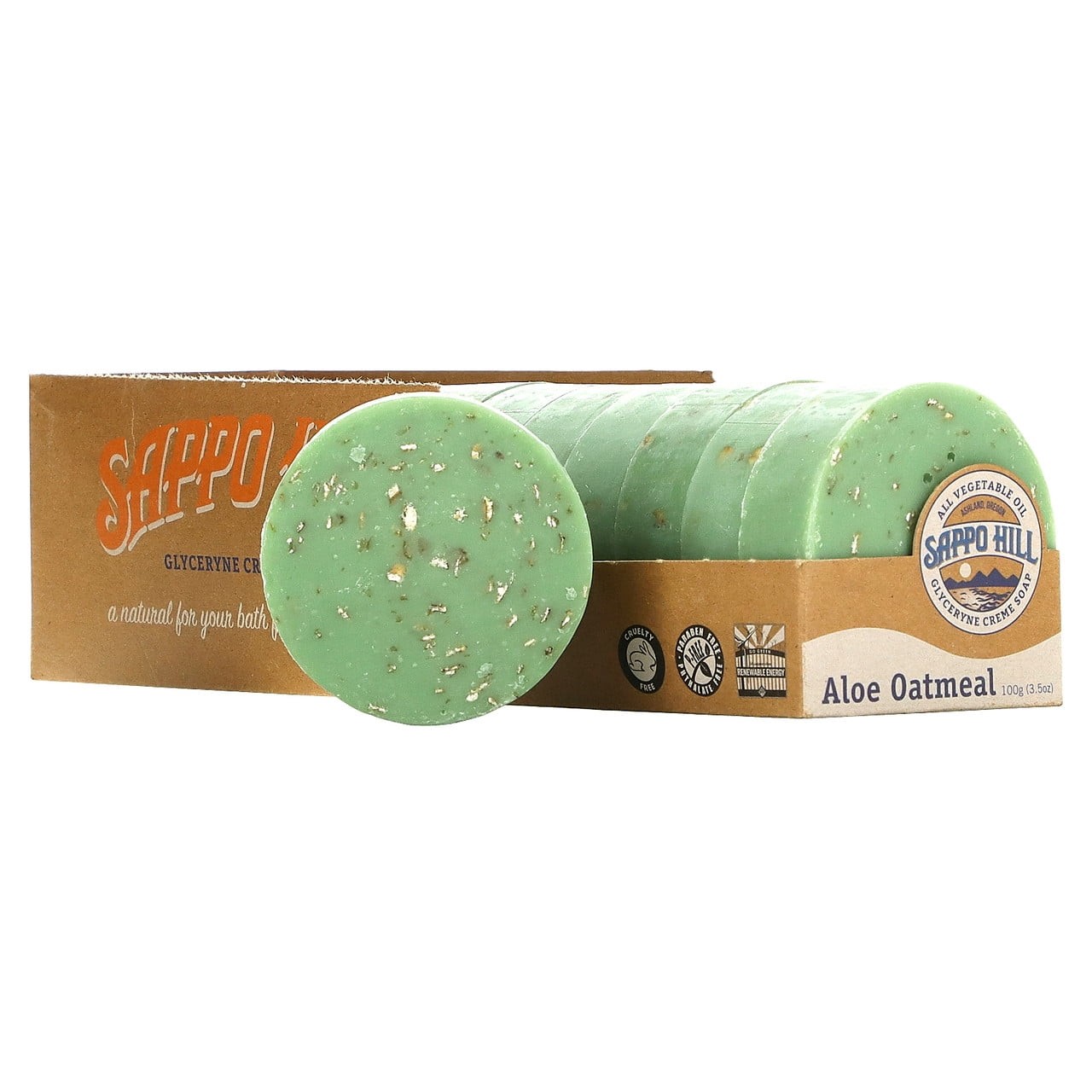 Sappo Hill Soap, Bar Soap, Aloe Oatmeal, 3.5 oz
