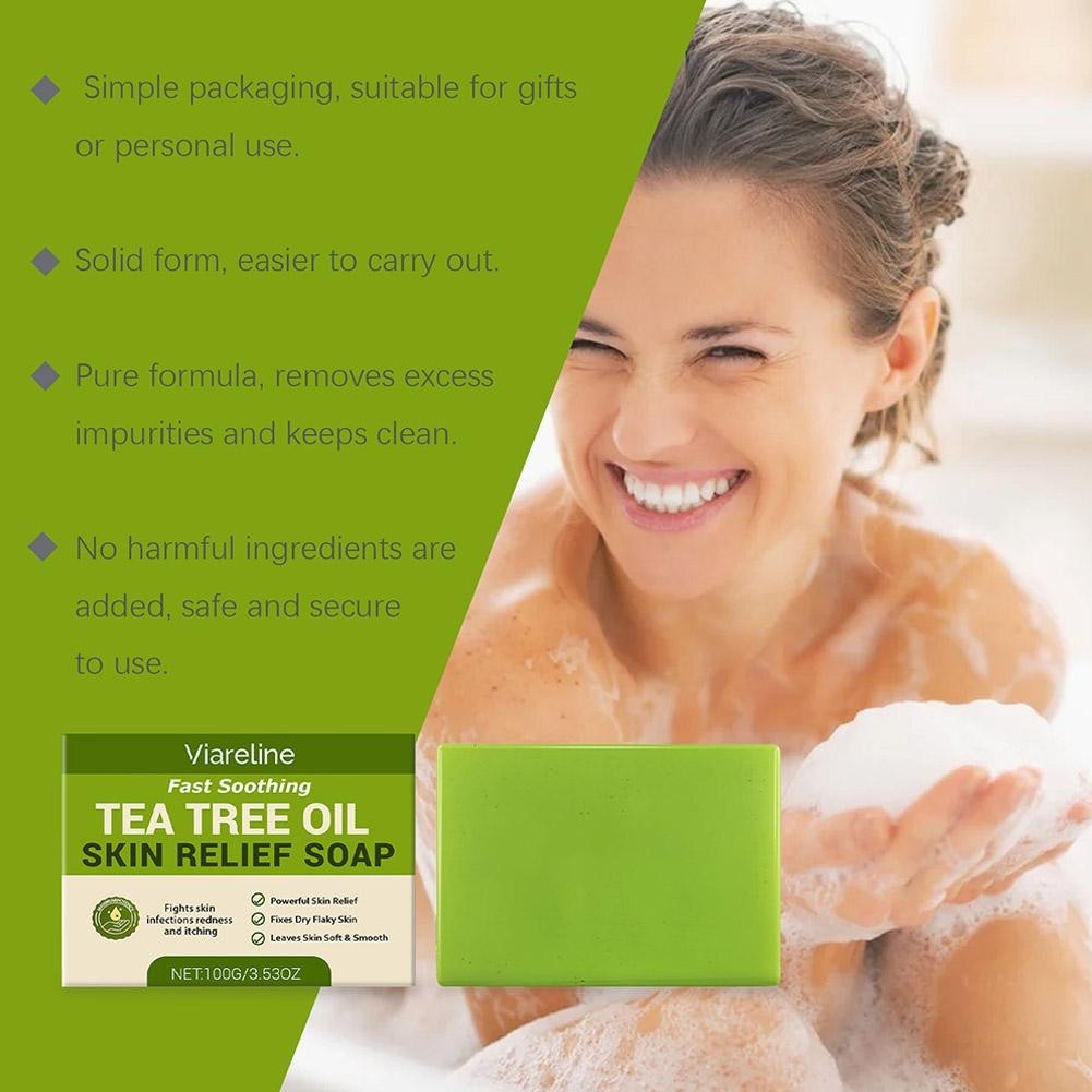 Relief Soap Bar, Loravey Tea Tree Oil Soap, Natural Soaps H For Well-being M5R5