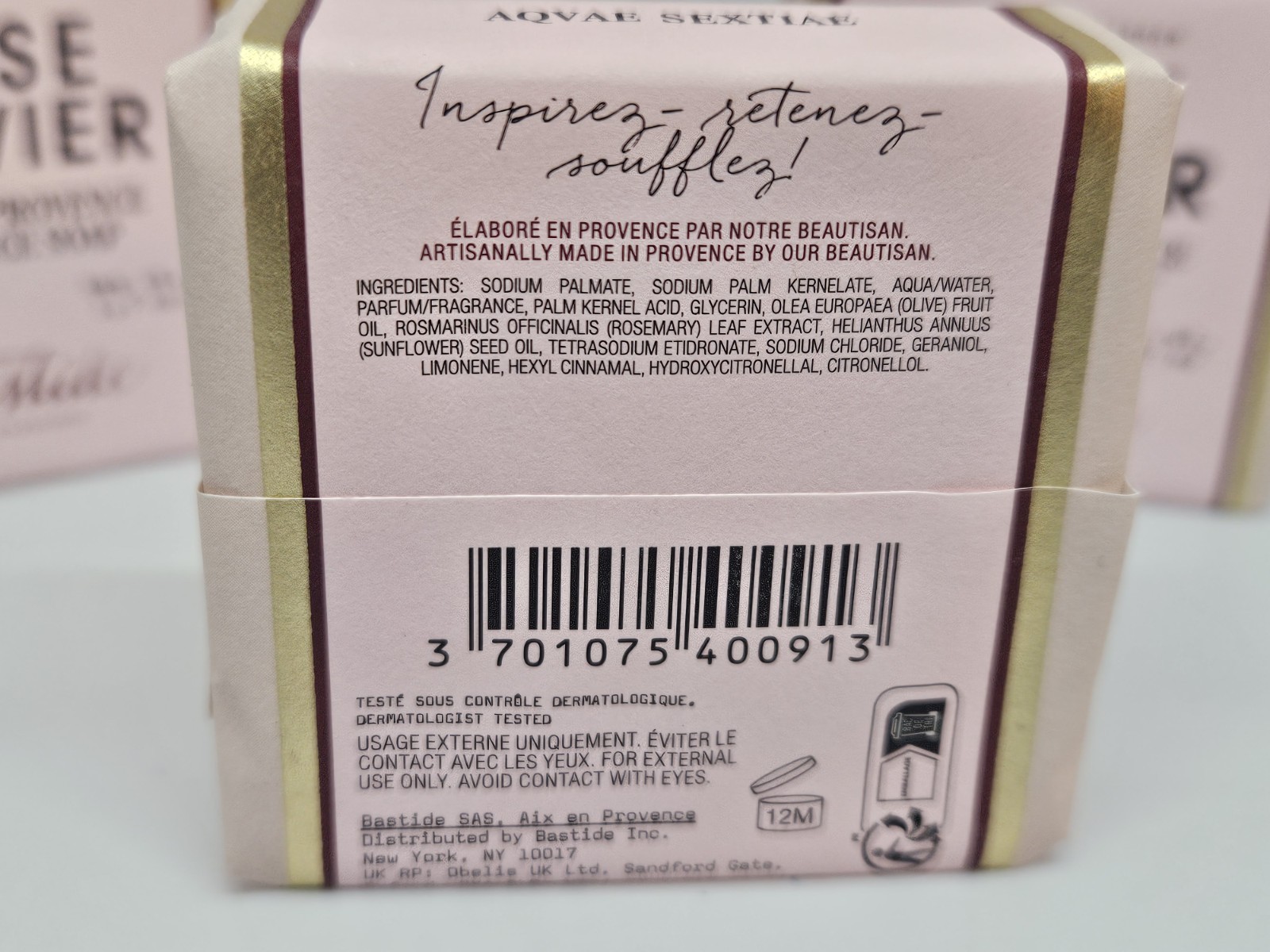 Bastide ROSE OLIVIER Savon De Provence Soap 1.7oz Travel Size (3 Pack)